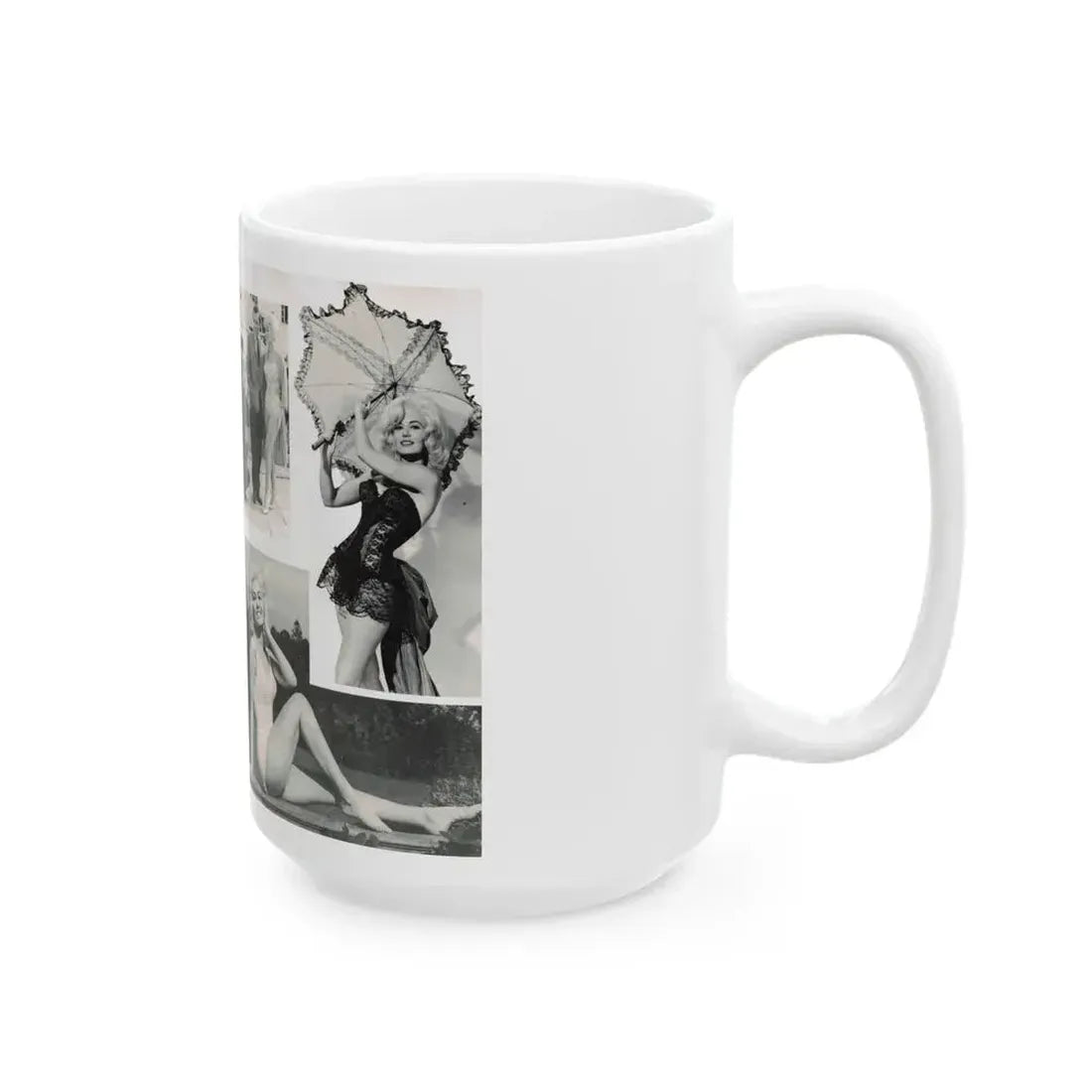 Janette Scott #42 - 5 B&W Photos & Article from Magazine (Vintage Female Icon) White Coffee Mug - Go Mug Yourself