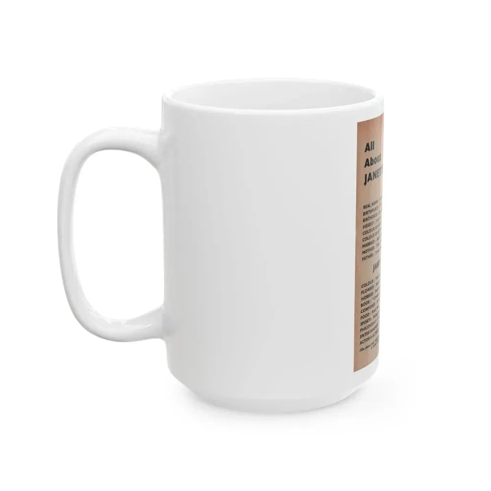 Janette Scott #59 - Life Story+Glamour Photos #38 Fans Star Library - Smaller Face Shot & All About Janette (Vintage Female Icon) White Coffee Mug - Go Mug Yourself