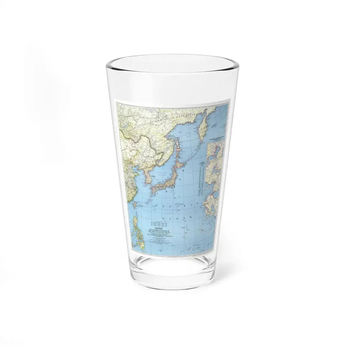 Japan and Adjacent Regions (1944) (Map) Pint Glass 16oz 16oz - Go Mug Yourself