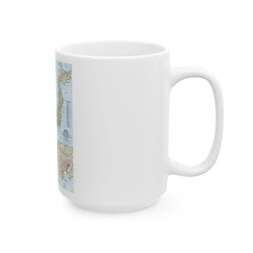 Japan and Korea (1960) (Map) White Coffee Mug - Go Mug Yourself