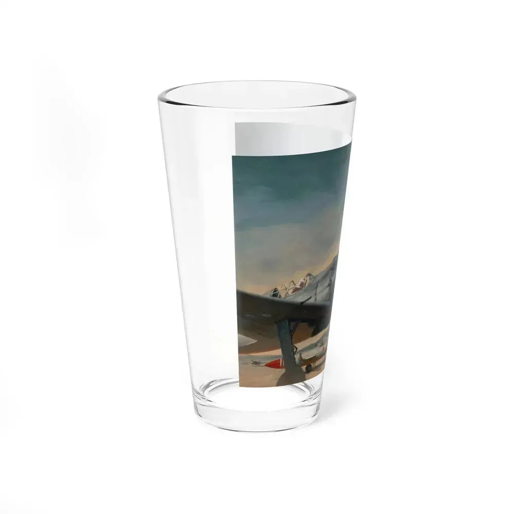 Japanese Zero and Pilot, paperback cover - Pint Glass 16oz - Go Mug Yourself