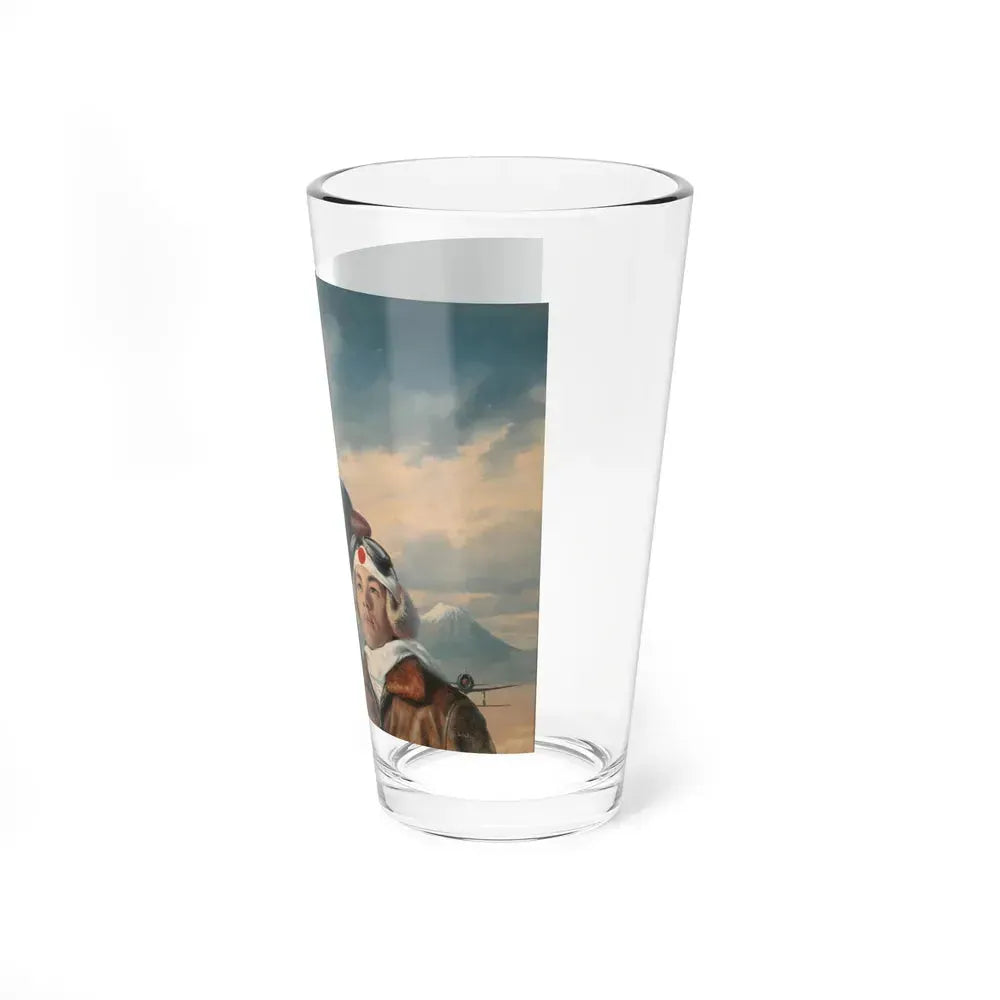 Japanese Zero and Pilot, paperback cover - Pint Glass 16oz - Go Mug Yourself