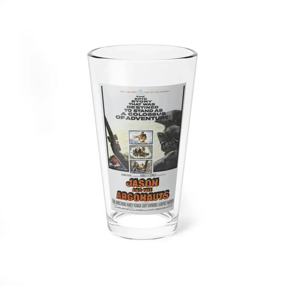 JASON AND THE ARGONAUTS 1963 Movie Poster - Pint Glass 16oz 16oz - Go Mug Yourself