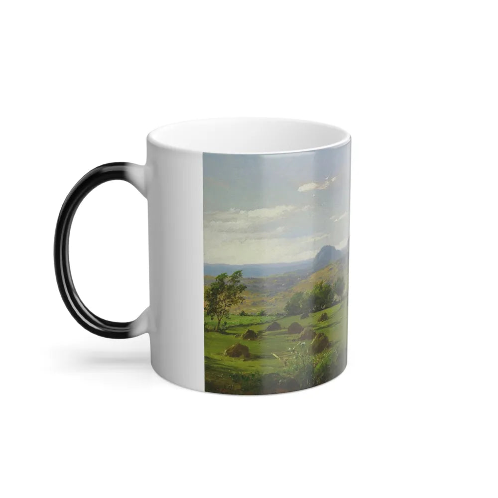 Jasper Francis Cropsey (1823-1900) Mounts Adam and Eve, Haymaking - Oil on Canvas 1883 - Color Changing Mug 11oz - Go Mug Yourself