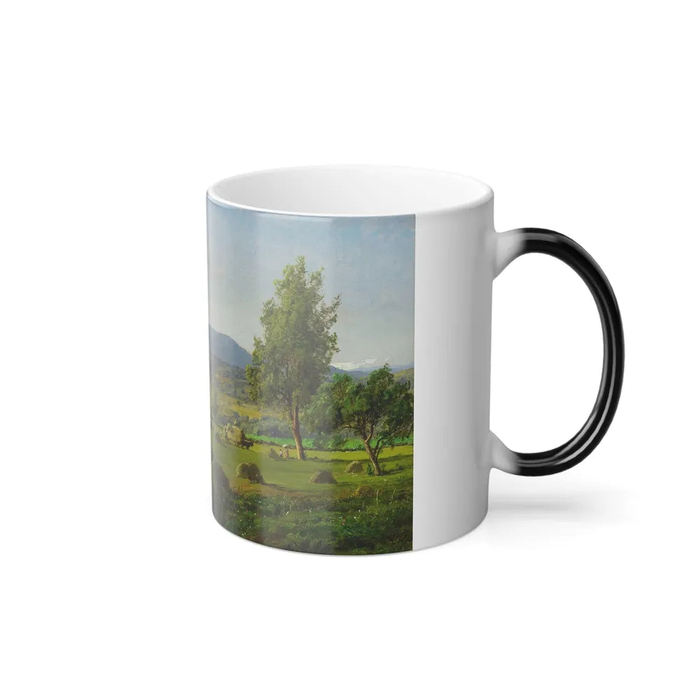 Jasper Francis Cropsey (1823-1900) Mounts Adam and Eve, Haymaking - Oil on Canvas 1883 - Color Changing Mug 11oz - Go Mug Yourself