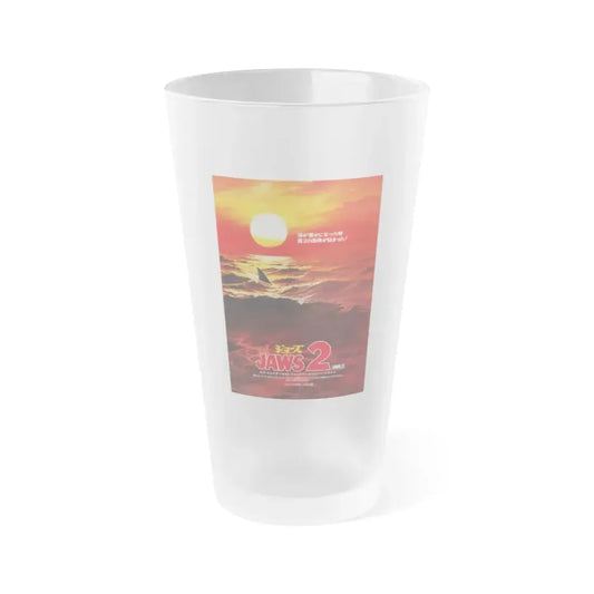 JAWS 2 (JAPAN) 1978 Movie Poster - Frosted Pint Glass 16oz 16oz Frosted - Go Mug Yourself