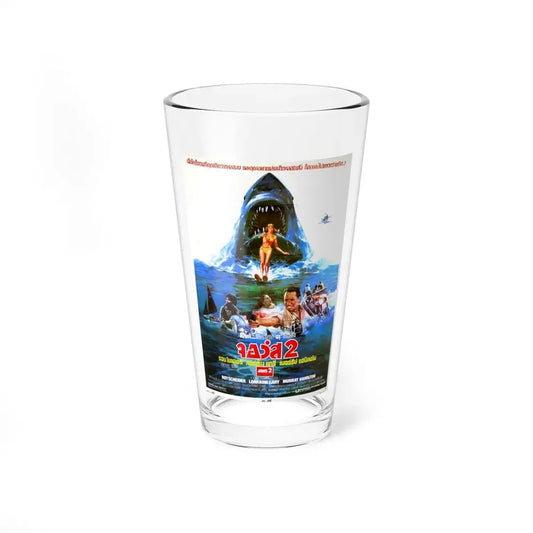JAWS 2 (THAI) 1987 Movie Poster - Pint Glass 16oz 16oz - Go Mug Yourself