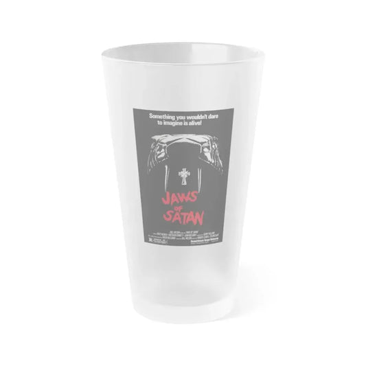 JAWS OF SATAN 1981 Movie Poster - Frosted Pint Glass 16oz 16oz Frosted - Go Mug Yourself
