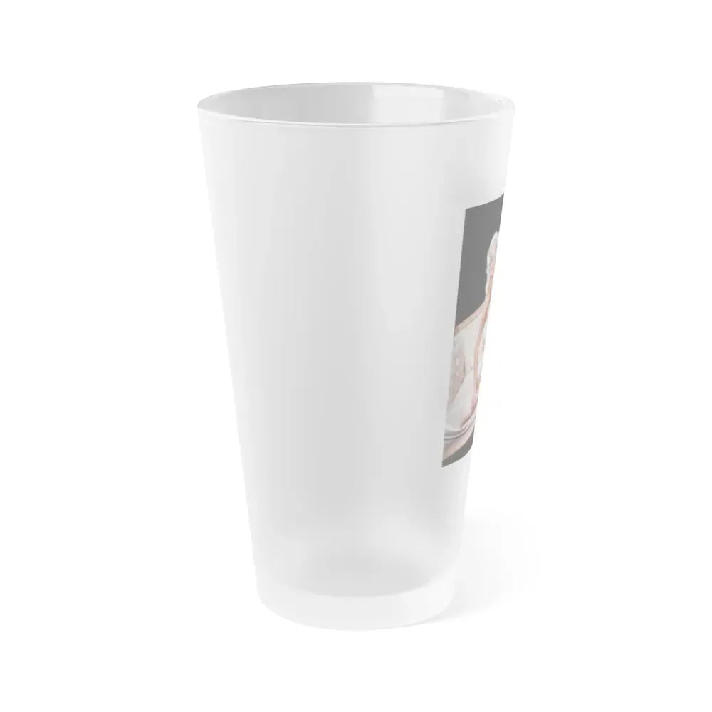 Jayne Mansfield #100 (Vintage Female Icon) Frosted Pint Glass 16oz - Go Mug Yourself