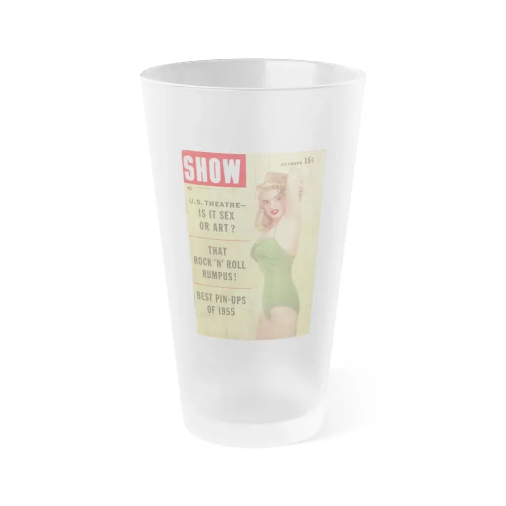 Jayne Mansfield #135 - Mag. Cover (Vintage Female Icon) Frosted Pint Glass 16oz 16oz Frosted - Go Mug Yourself