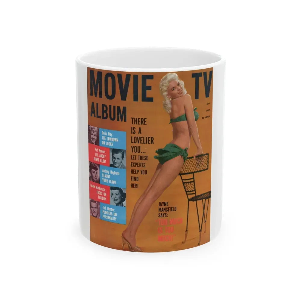 Jayne Mansfield #137 - Mag. Cover (Vintage Female Icon) White Coffee Mug 11oz - Go Mug Yourself