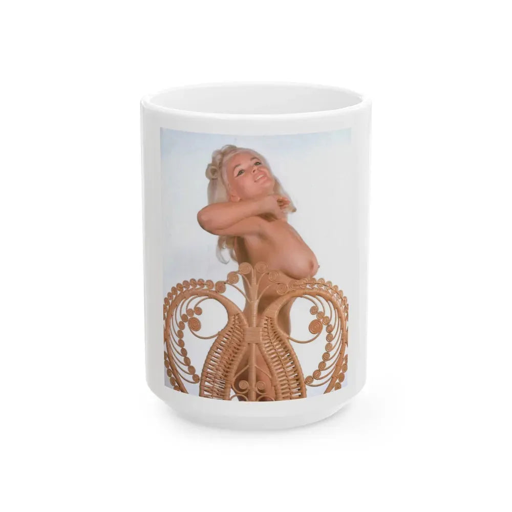 Jayne Mansfield #141 - Topless (Vintage Female Icon) White Coffee Mug 15oz - Go Mug Yourself