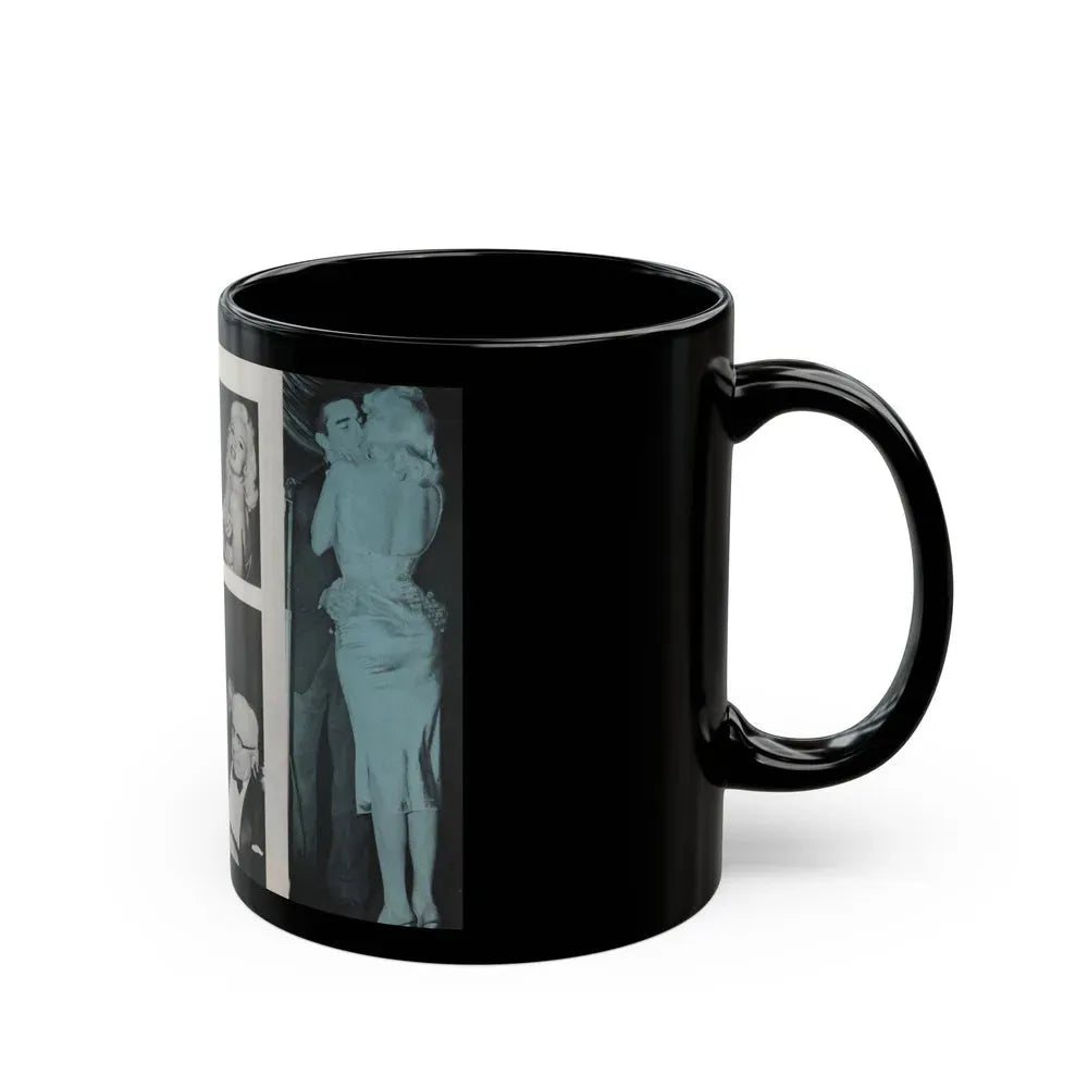 Jayne Mansfield #149 - Pose! Pocket Mag. July '58 - 4 B&W Photos (Vintage Female Icon) Black Coffee Mug - Go Mug Yourself