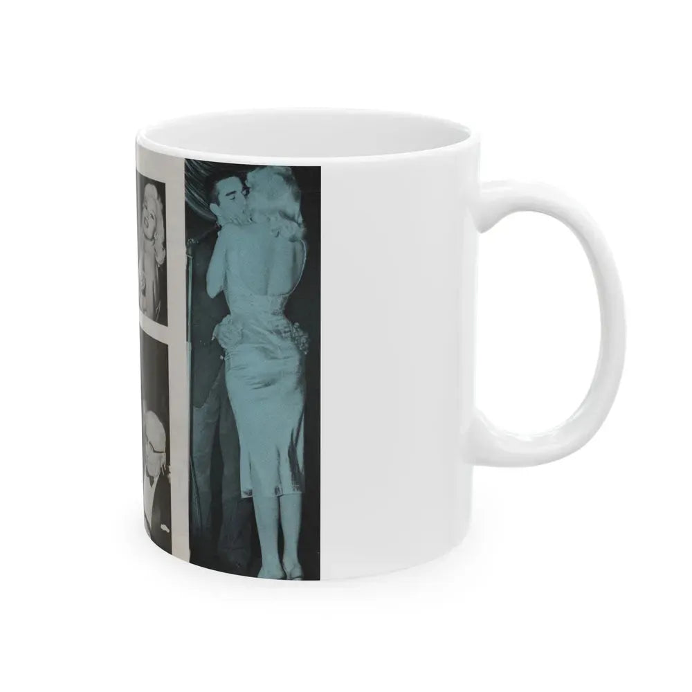 Jayne Mansfield #149 - Pose! Pocket Mag. July '58 - 4 B&W Photos (Vintage Female Icon) White Coffee Mug - Go Mug Yourself
