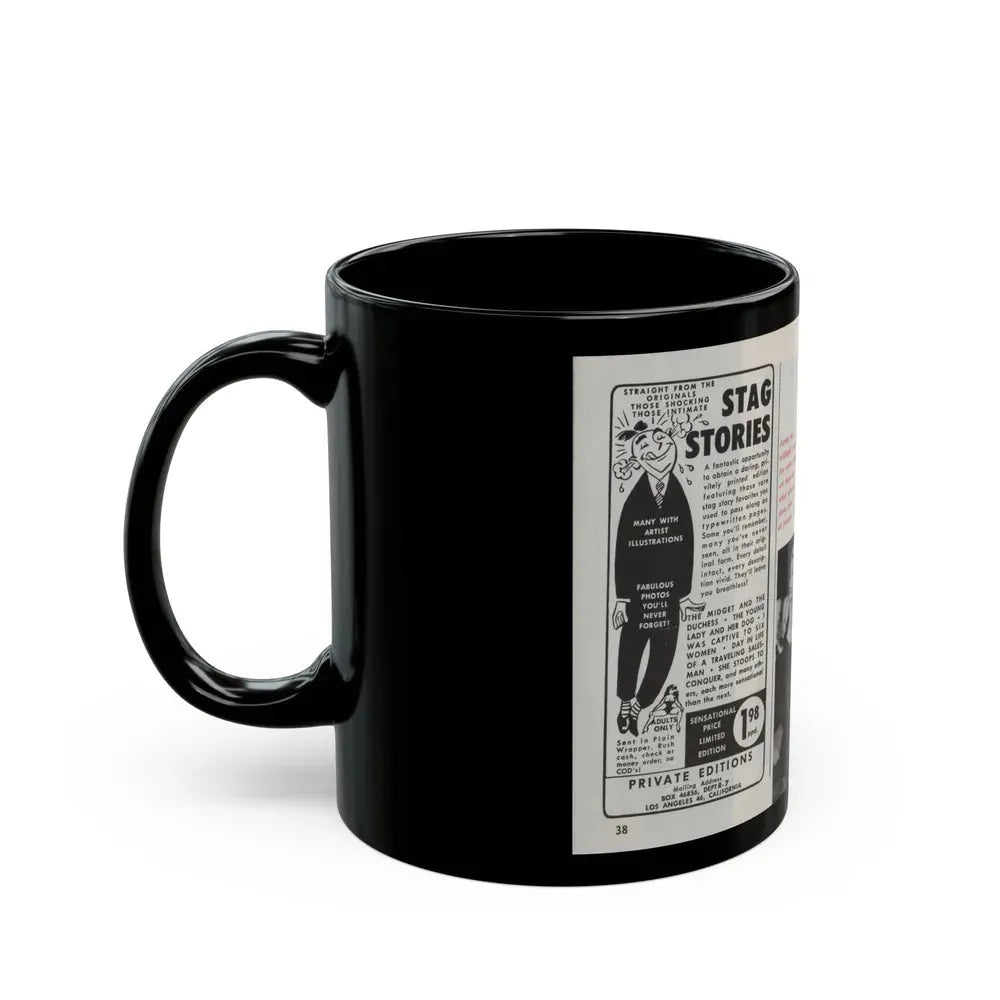 Jayne Mansfield #150 - Pose! Pocket Mag. July '58 - 3 B&W Photos (Vintage Female Icon) Black Coffee Mug - Go Mug Yourself