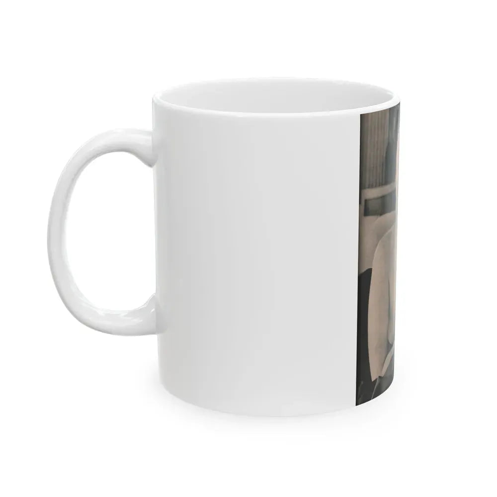 Jayne Mansfield #167 - 1 Page, 1 B&W Photo from Fabulous Females Mag. Issue #01 '55 (Vintage Female Icon) White Coffee Mug - Go Mug Yourself