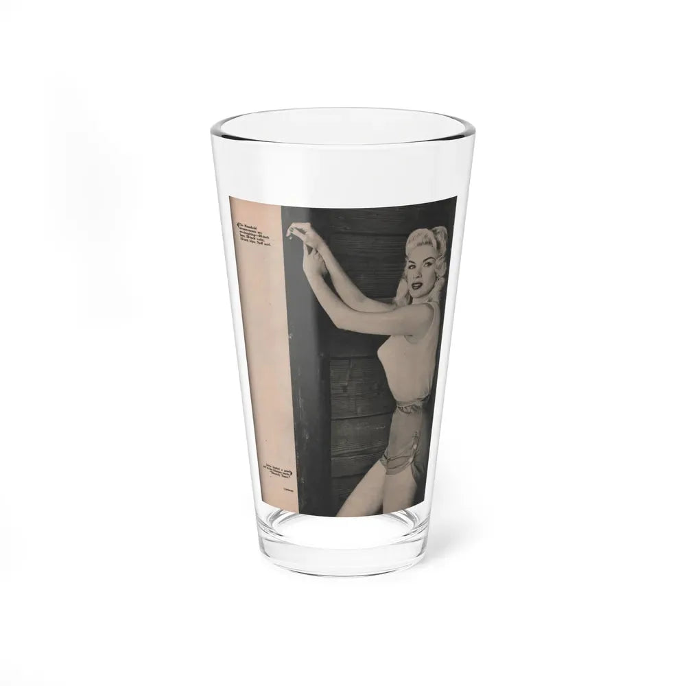 Jayne Mansfield #169 - Fabulous Females Mag. Issue #01 '55 - 1 B&W Photo (Vintage Female Icon) Pint Glass 16oz 16oz - Go Mug Yourself