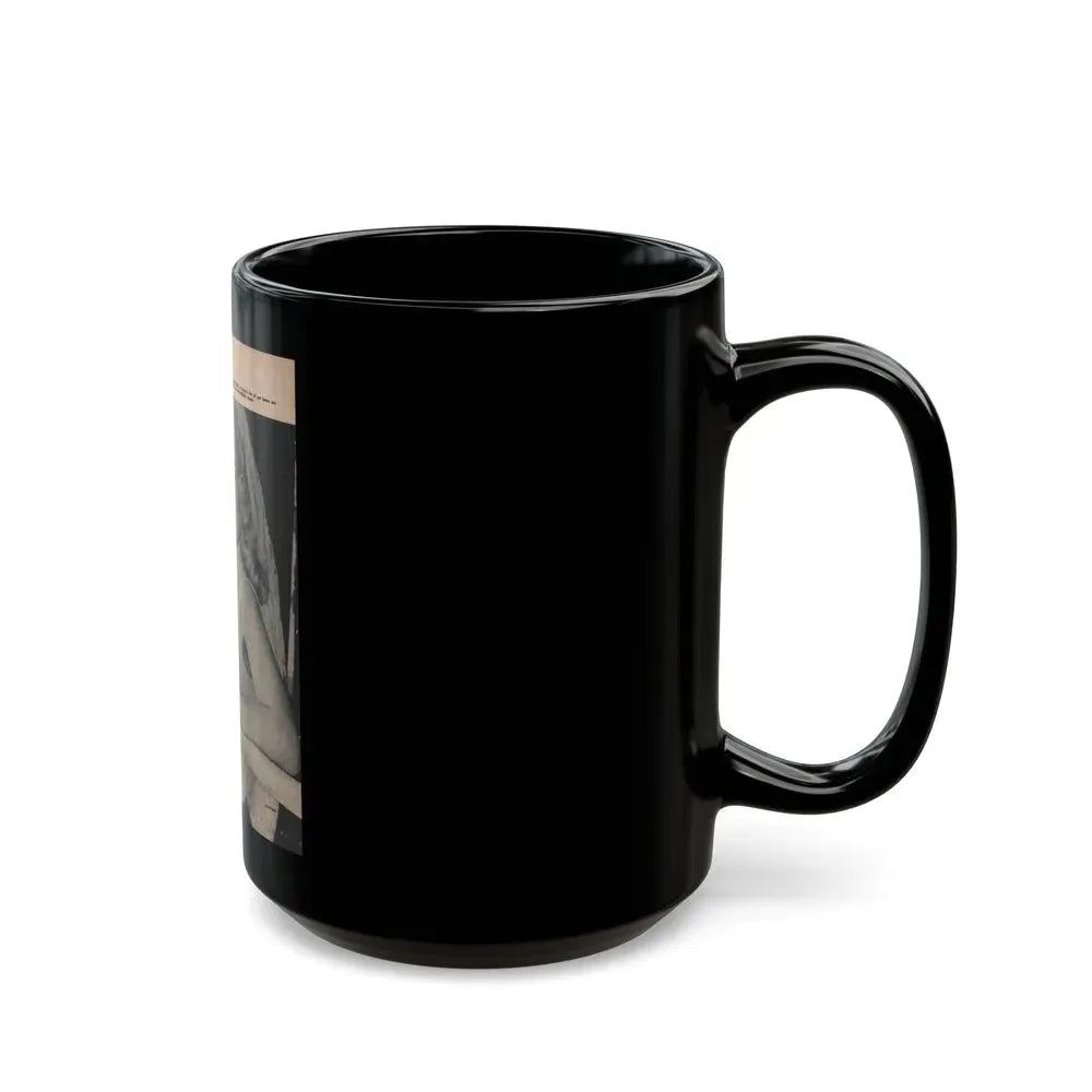 Jayne Mansfield #171 - Fabulous Females Mag. Issue #01 '55 - 1 B&W Photo (Vintage Female Icon) Black Coffee Mug - Go Mug Yourself
