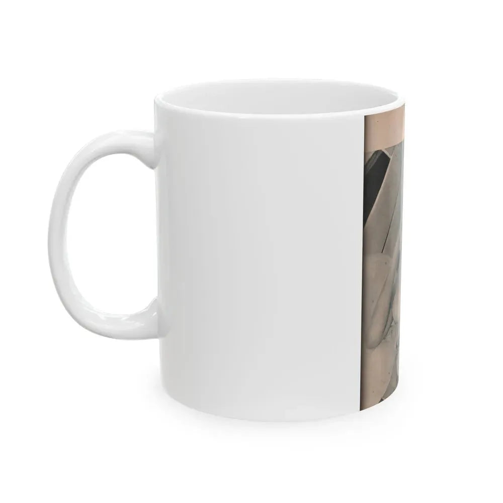 Jayne Mansfield #171 - Fabulous Females Mag. Issue #01 '55 - 1 B&W Photo (Vintage Female Icon) White Coffee Mug - Go Mug Yourself