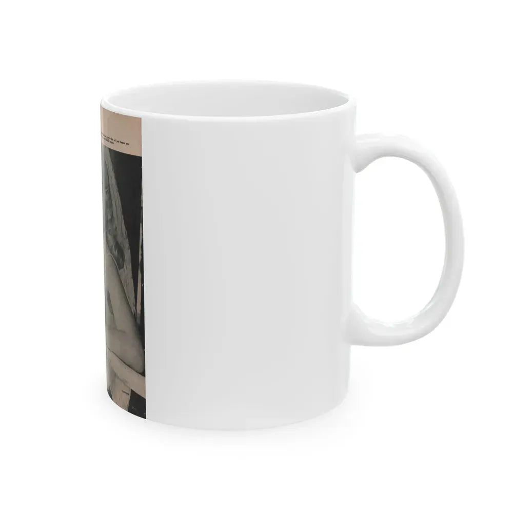 Jayne Mansfield #171 - Fabulous Females Mag. Issue #01 '55 - 1 B&W Photo (Vintage Female Icon) White Coffee Mug - Go Mug Yourself
