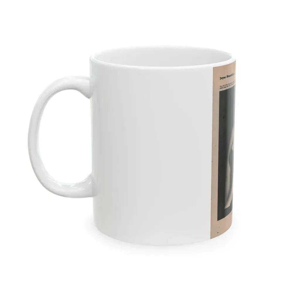 Jayne Mansfield #172 - Fabulous Females Mag. Issue #01 '55 - 1 B&W Photo (Vintage Female Icon) White Coffee Mug - Go Mug Yourself