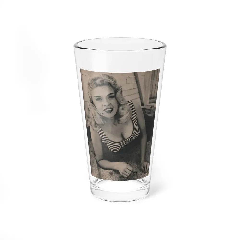 Jayne Mansfield #173 - Fabulous Females Mag. Issue #01 '55 - 1 B&W Photo (Vintage Female Icon) Pint Glass 16oz 16oz - Go Mug Yourself