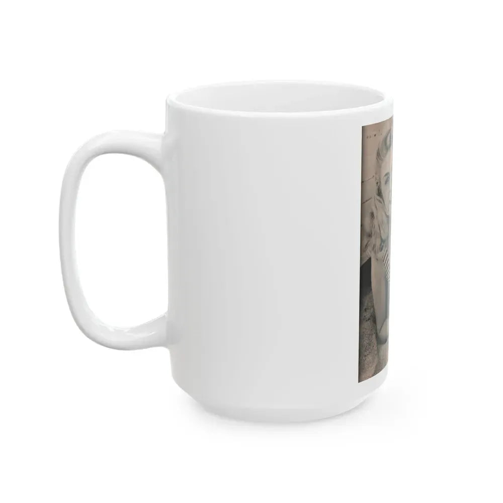 Jayne Mansfield #173 - Fabulous Females Mag. Issue #01 '55 - 1 B&W Photo (Vintage Female Icon) White Coffee Mug - Go Mug Yourself