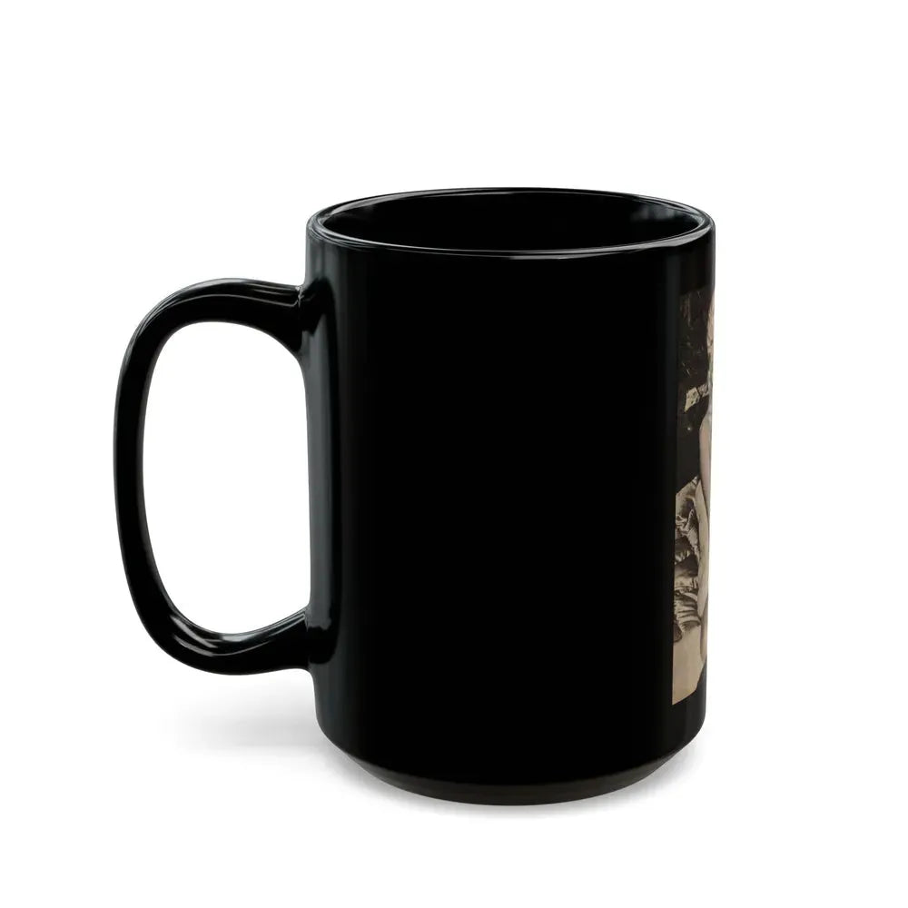 Jayne Mansfield #176 - 1 B&W Photo & Caption from PIC Digest Mag. Sept. '58 (Vintage Female Icon) Black Coffee Mug - Go Mug Yourself