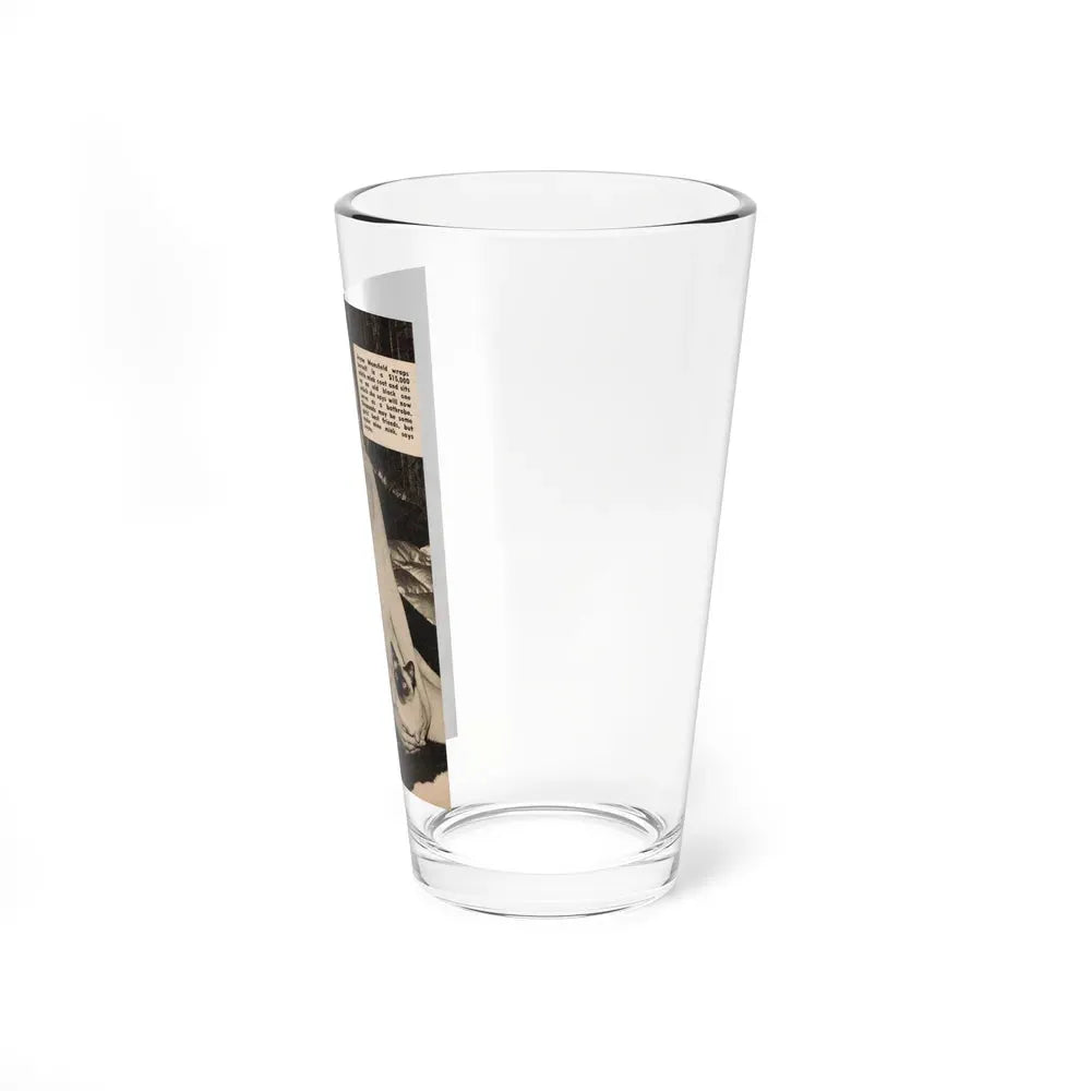 Jayne Mansfield #176 - 1 B&W Photo & Caption from PIC Digest Mag. Sept. '58 (Vintage Female Icon) Pint Glass 16oz - Go Mug Yourself