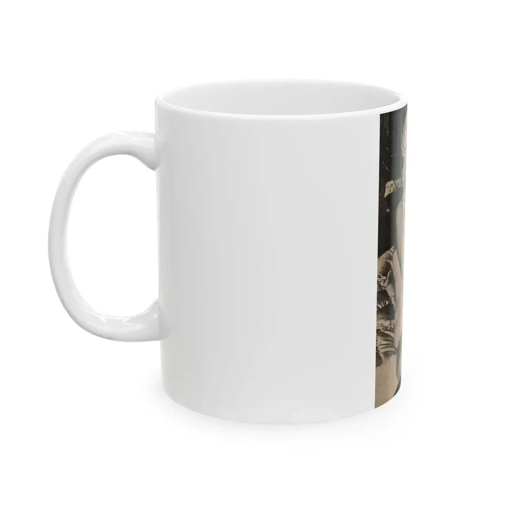 Jayne Mansfield #176 - 1 B&W Photo & Caption from PIC Digest Mag. Sept. '58 (Vintage Female Icon) White Coffee Mug - Go Mug Yourself