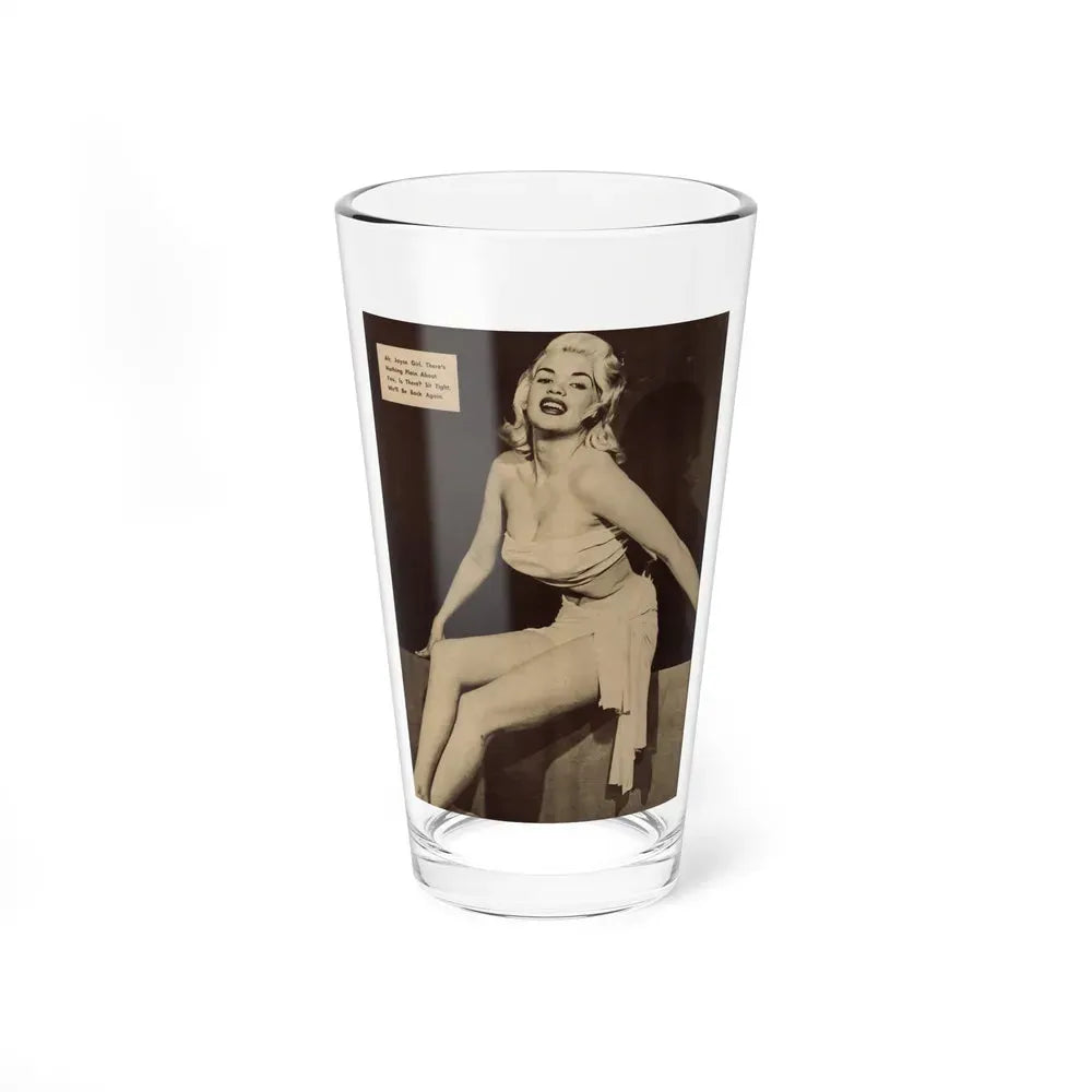 Jayne Mansfield #180 - 1 Pages, 1 Full Page B&W Photo & Caption from Glance Mag. August '59 (Vintage Female Icon) Pint Glass 16oz 16oz - Go Mug Yourself