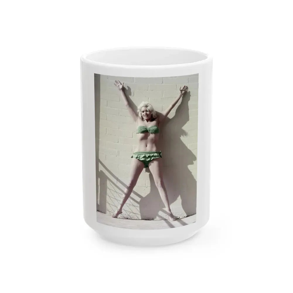 Jayne Mansfield #201 (Vintage Female Icon) White Coffee Mug 15oz - Go Mug Yourself