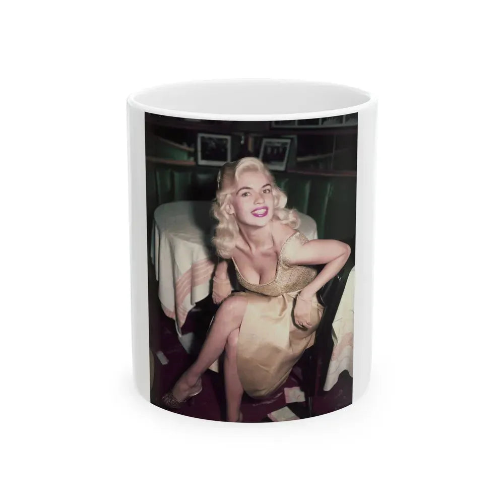 Jayne Mansfield #207 (Vintage Female Icon) White Coffee Mug 11oz - Go Mug Yourself