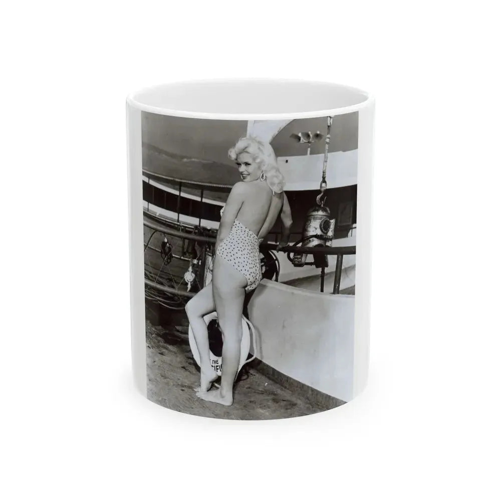 Jayne Mansfield #215 (Vintage Female Icon) White Coffee Mug 11oz - Go Mug Yourself