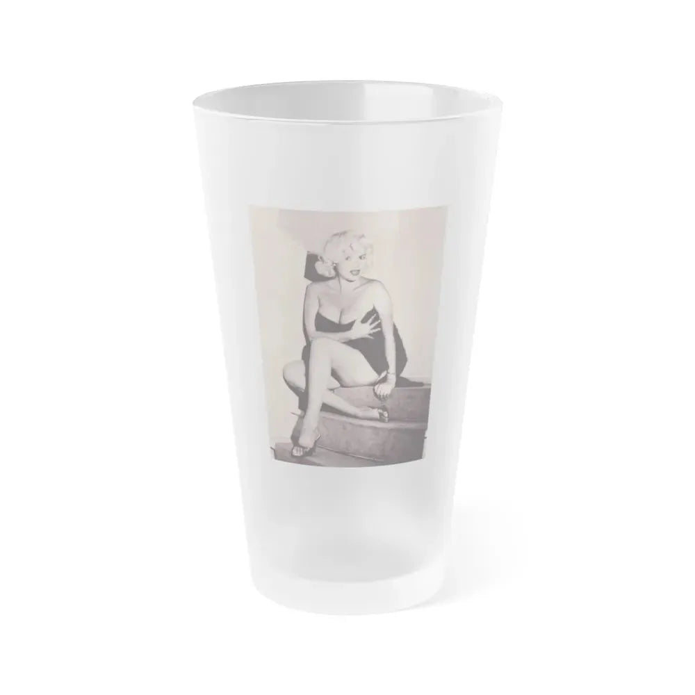 Jayne Mansfield #222 (Vintage Female Icon) Frosted Pint Glass 16oz 16oz Frosted - Go Mug Yourself