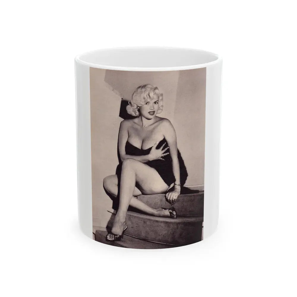 Jayne Mansfield #222 (Vintage Female Icon) White Coffee Mug 11oz - Go Mug Yourself