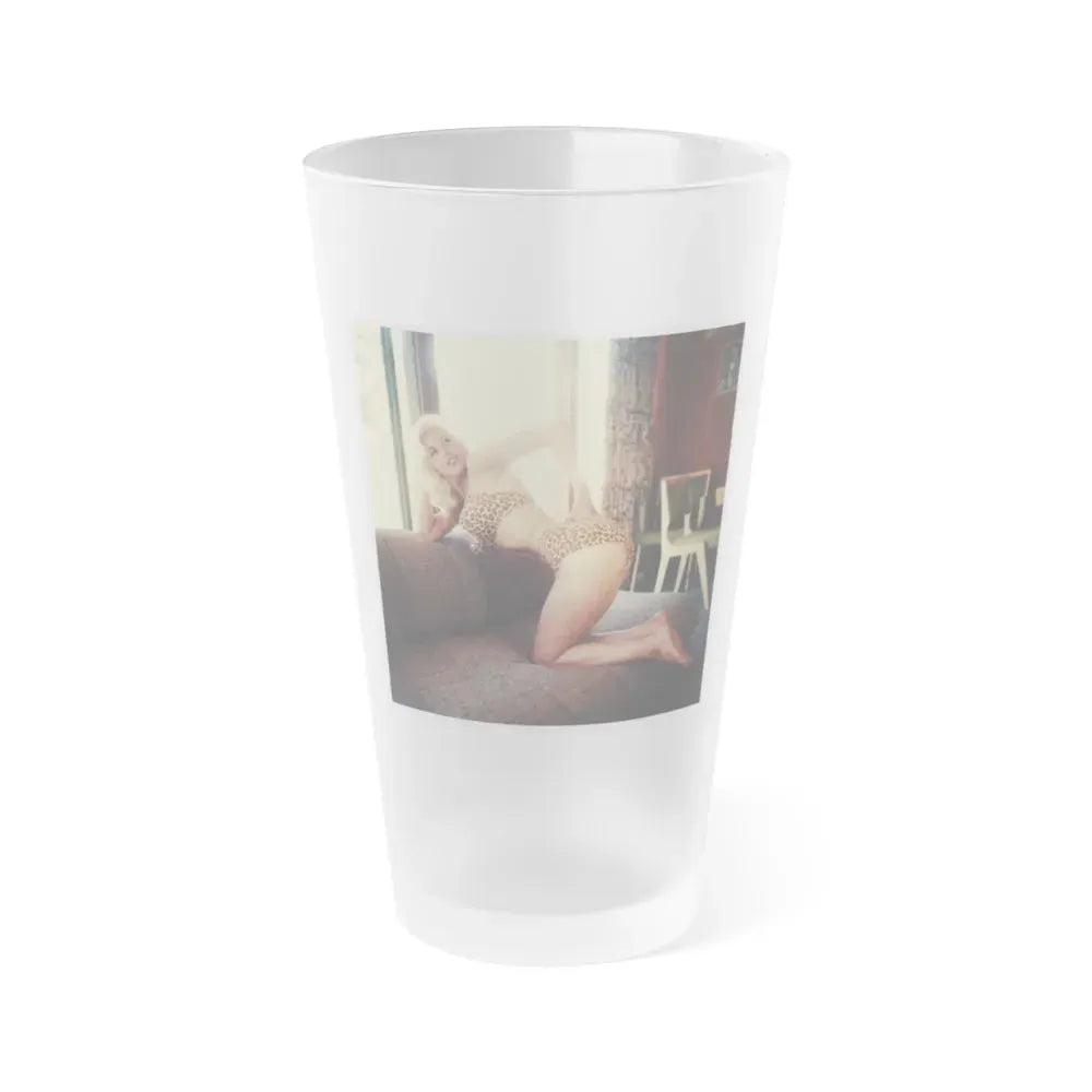 Jayne Mansfield #223 (Vintage Female Icon) Frosted Pint Glass 16oz 16oz Frosted - Go Mug Yourself