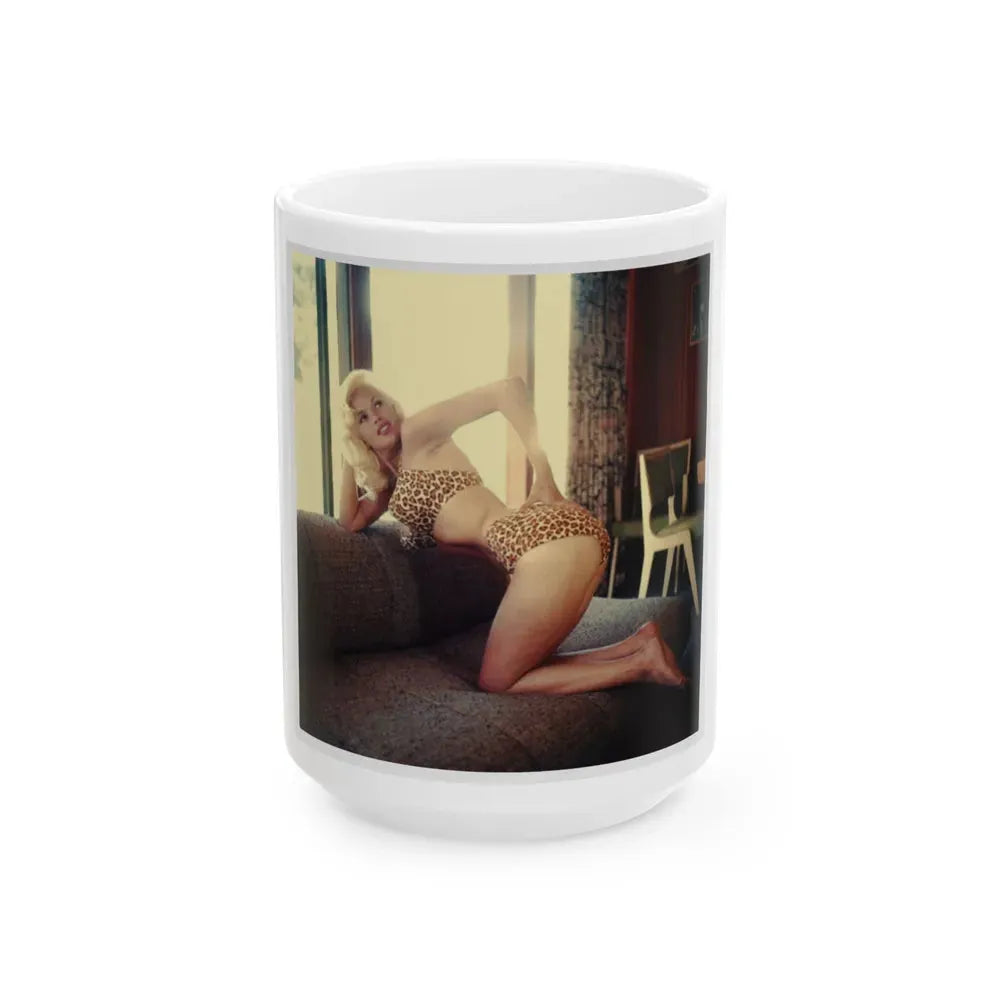 Jayne Mansfield #223 (Vintage Female Icon) White Coffee Mug 15oz - Go Mug Yourself