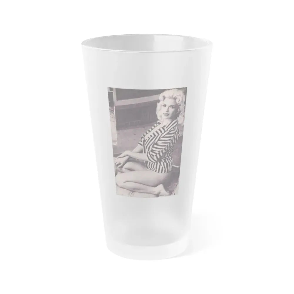 Jayne Mansfield #227 (Vintage Female Icon) Frosted Pint Glass 16oz 16oz Frosted - Go Mug Yourself