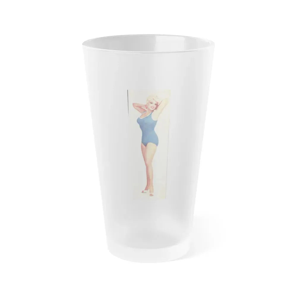 Jayne Mansfield #231 (Vintage Female Icon) Frosted Pint Glass 16oz 16oz Frosted - Go Mug Yourself