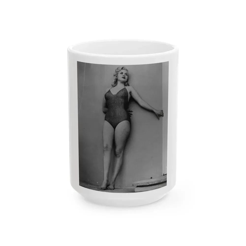 Jayne Mansfield #242 (Vintage Female Icon) White Coffee Mug 15oz - Go Mug Yourself