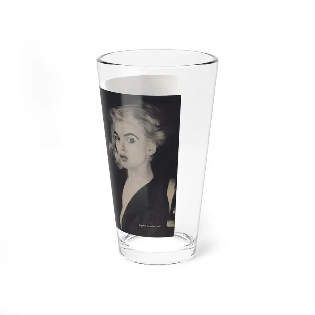 Jayne Mansfield #280 - JAYNE Pocket Magazine Pages 4 & 5 (Vintage Female Icon) Pint Glass 16oz - Go Mug Yourself