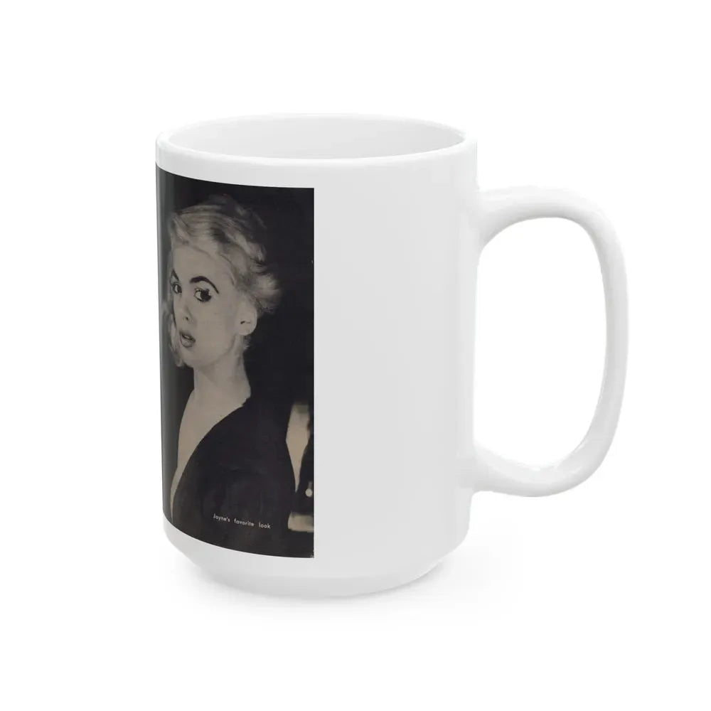 Jayne Mansfield #280 - JAYNE Pocket Magazine Pages 4 & 5 (Vintage Female Icon) White Coffee Mug - Go Mug Yourself