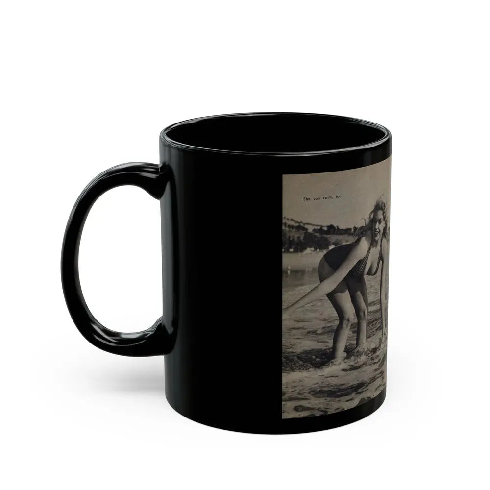 Jayne Mansfield #281 - JAYNE Pocket Magazine Pages 6 & 7 (Vintage Female Icon) Black Coffee Mug - Go Mug Yourself