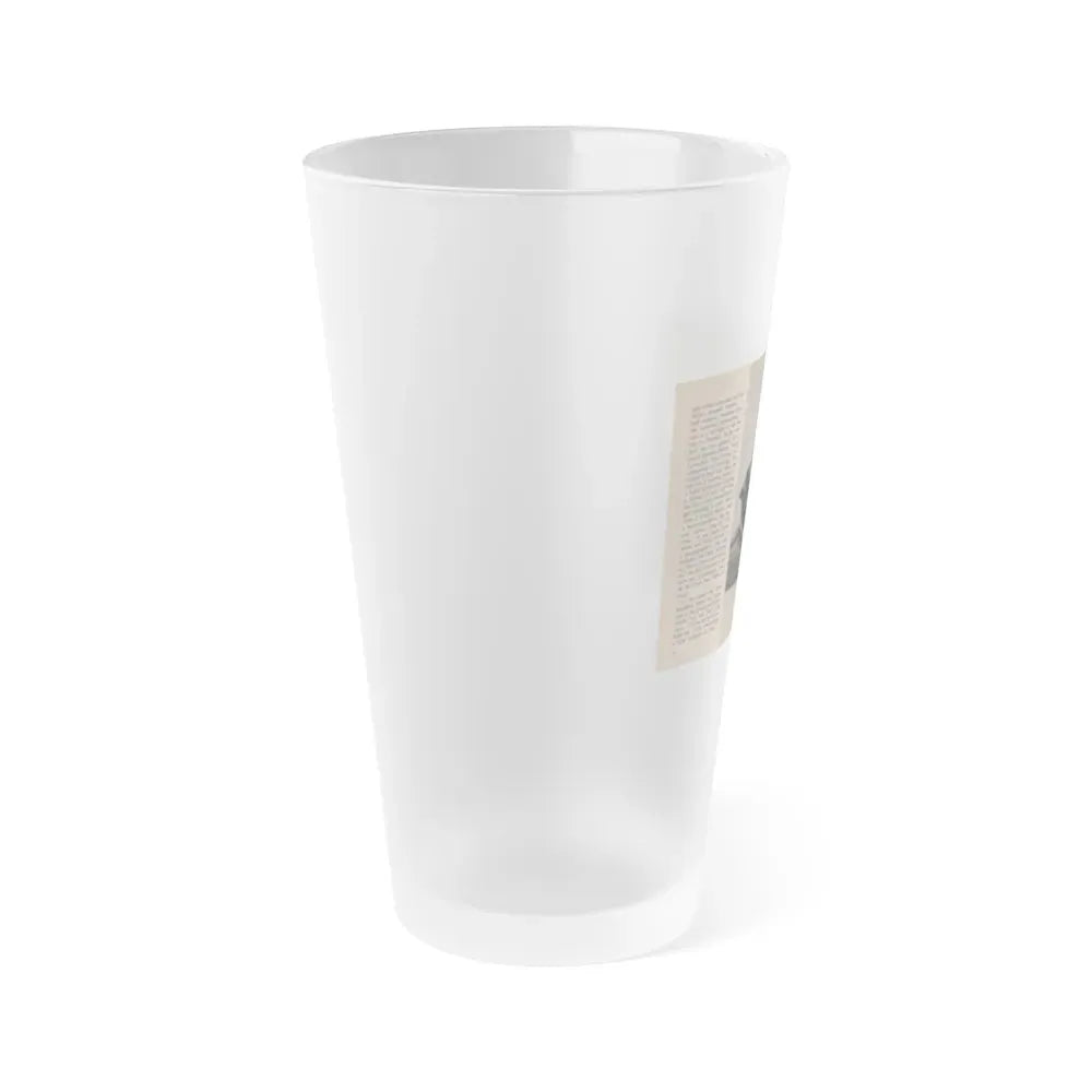Jayne Mansfield #282 - JAYNE Pocket Magazine Pages 8 & 9 (Vintage Female Icon) Frosted Pint Glass 16oz - Go Mug Yourself