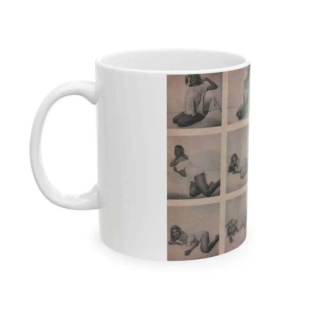 Jayne Mansfield #285 - JAYNE Pocket Magazine Pages 14 & 15 (Vintage Female Icon) White Coffee Mug - Go Mug Yourself