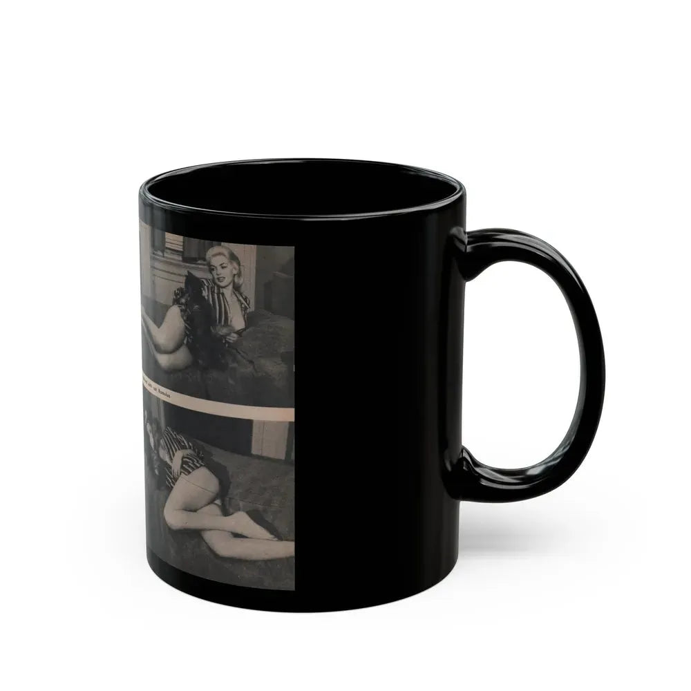 Jayne Mansfield #287 - JAYNE Pocket Magazine Pages 18 & 19 (Vintage Female Icon) Black Coffee Mug - Go Mug Yourself
