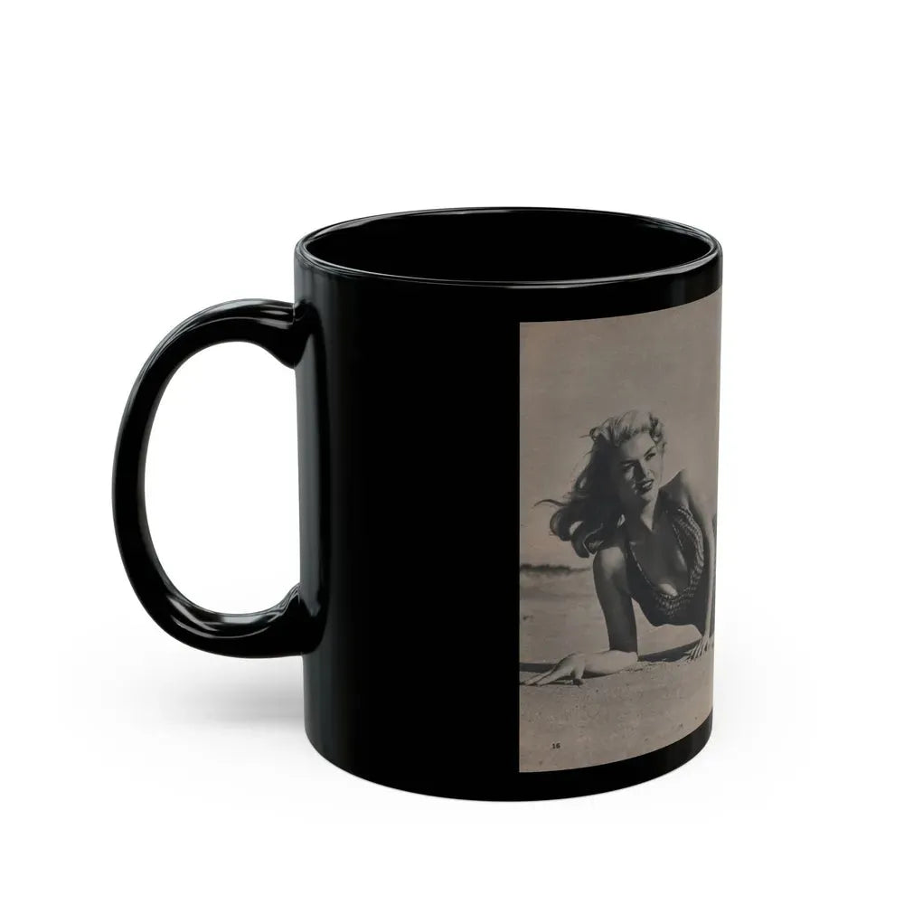 Jayne Mansfield #288 - JAYNE Pocket Magazine Pages 20 & 21 (Vintage Female Icon) Black Coffee Mug - Go Mug Yourself