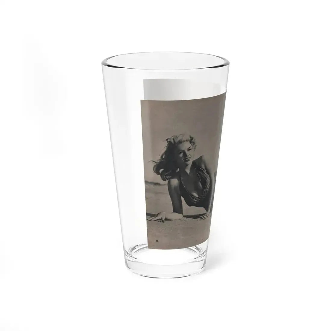 Jayne Mansfield #288 - JAYNE Pocket Magazine Pages 20 & 21 (Vintage Female Icon) Pint Glass 16oz - Go Mug Yourself