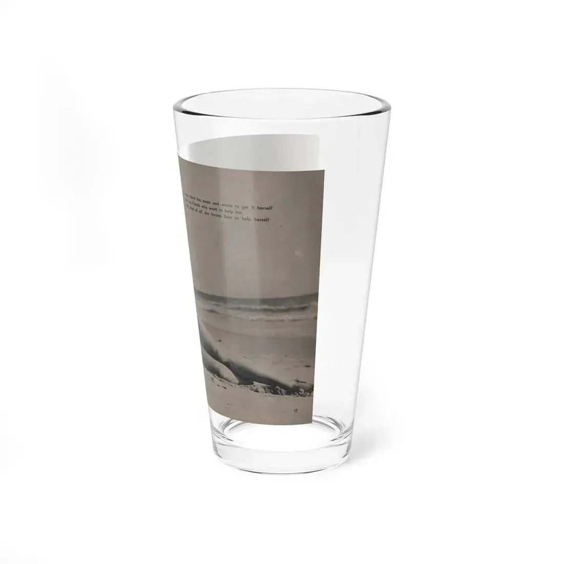 Jayne Mansfield #288 - JAYNE Pocket Magazine Pages 20 & 21 (Vintage Female Icon) Pint Glass 16oz - Go Mug Yourself